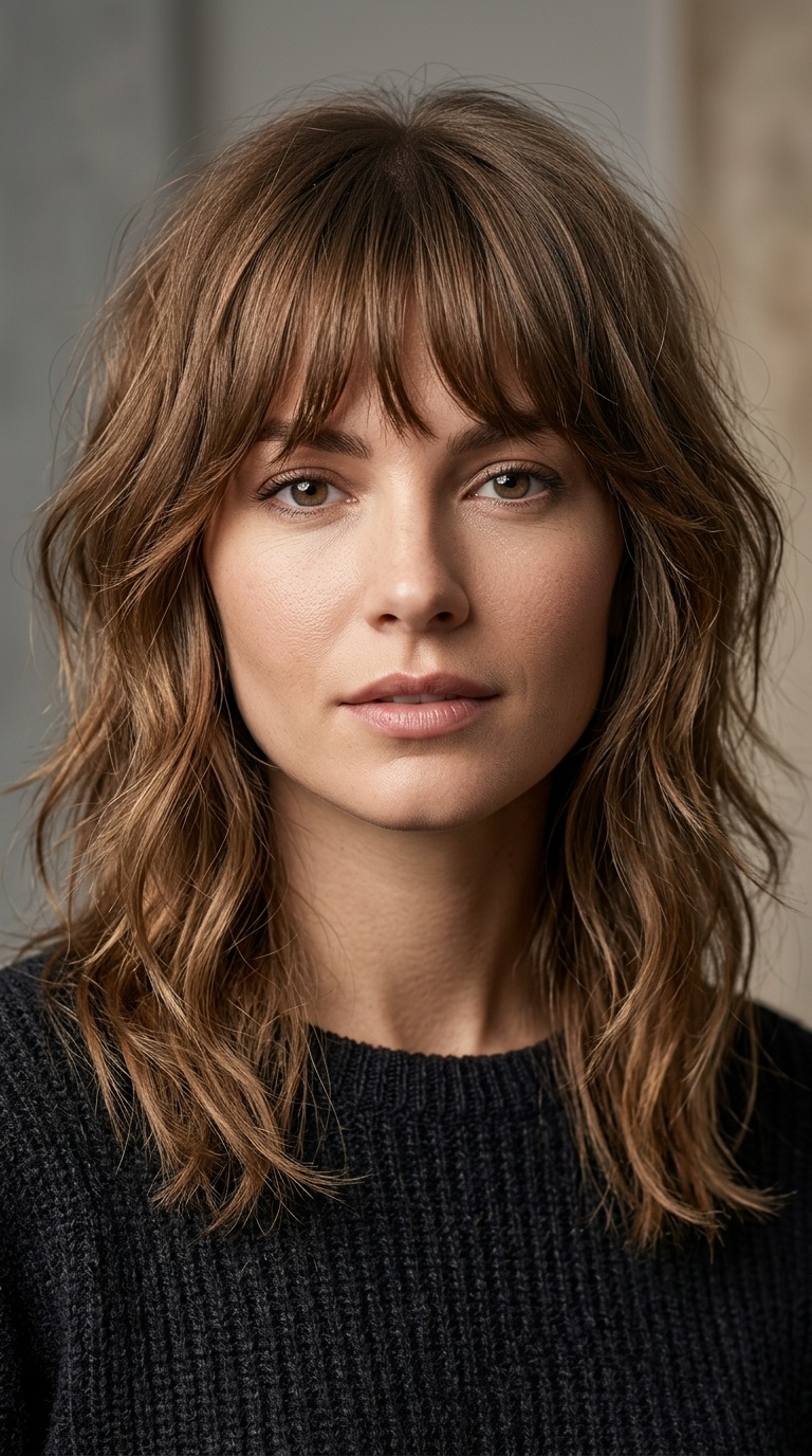 Soft Shag with Bottleneck Bangs