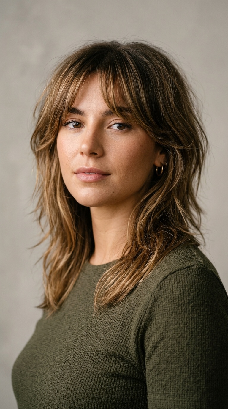 Soft Shag with Curtain Bangs