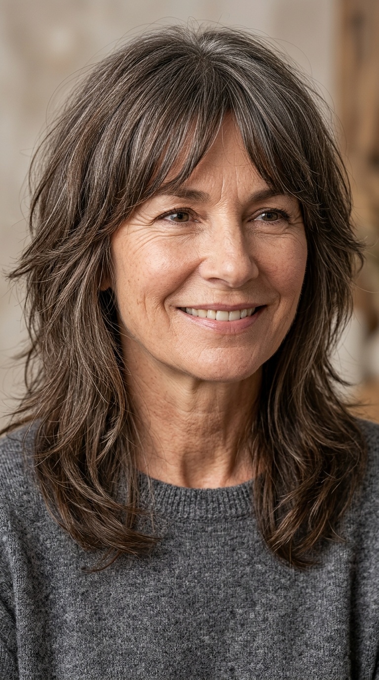 Soft Shag with Face-Framing Fringe