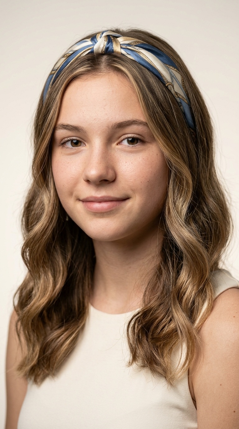 Soft Waves with a Silk Headband