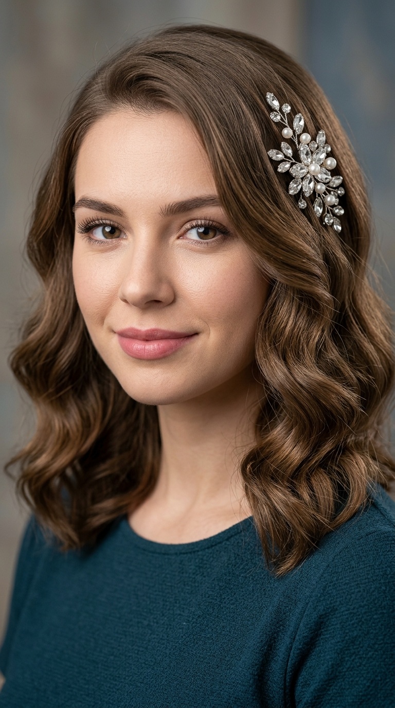 Soft Waves with a Sparkling Accessory