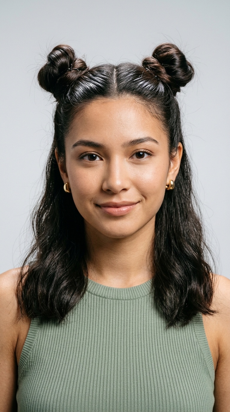 Space Bun Half-Up