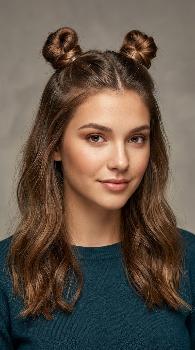 Space Bun Half-Up