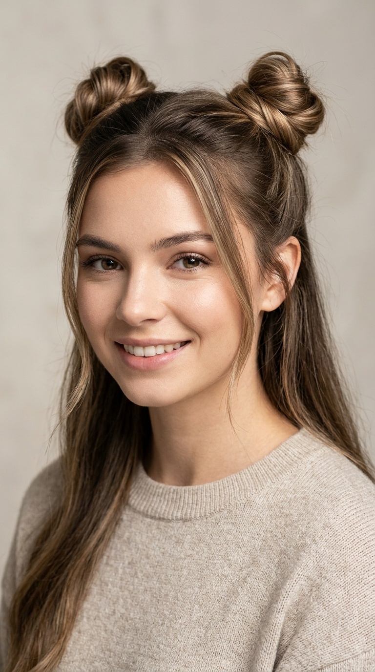Space Bun Half-Up