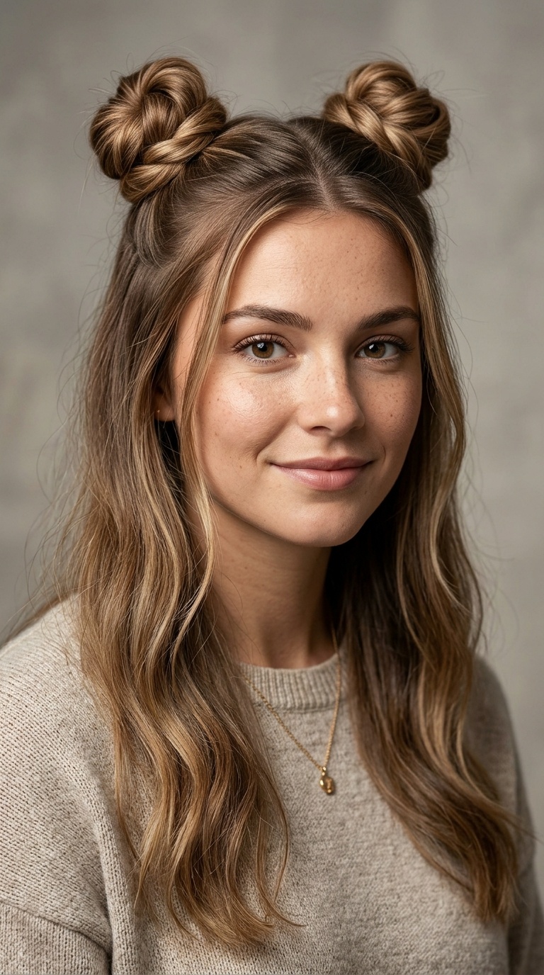 Space Bun Half-Up
