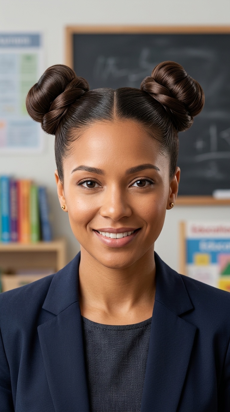 Space Buns with a Sleek Finish