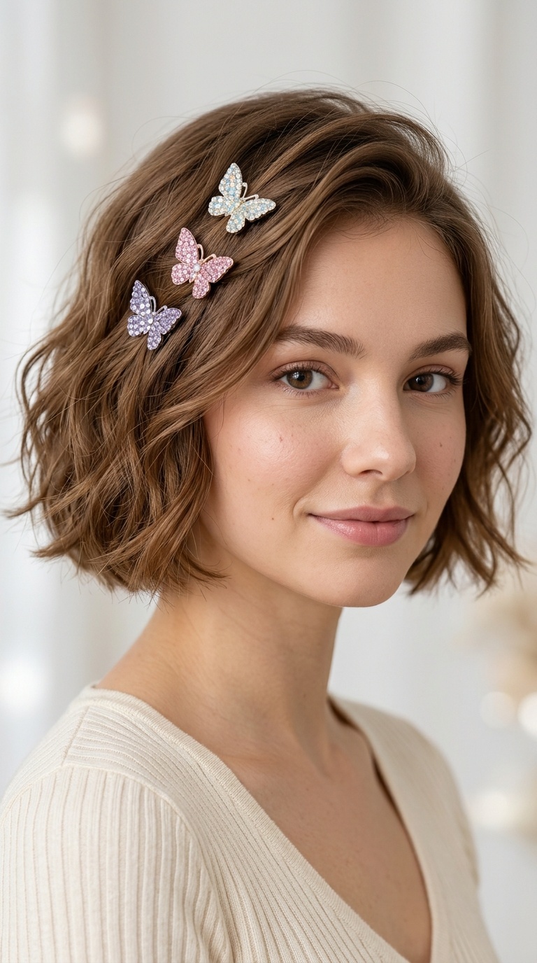 Sparkly Butterfly Clips