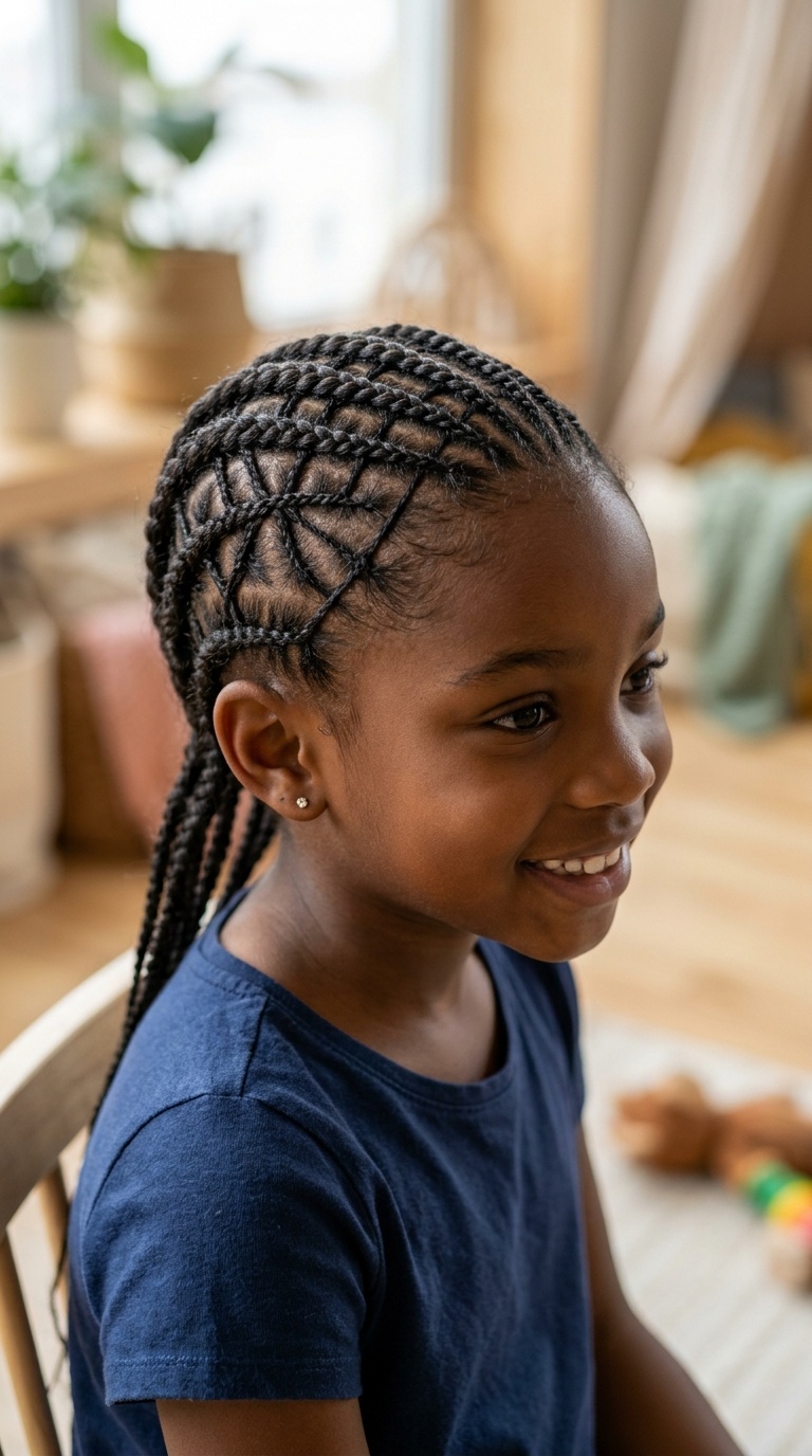 Spider-Web Pattern Cornrows