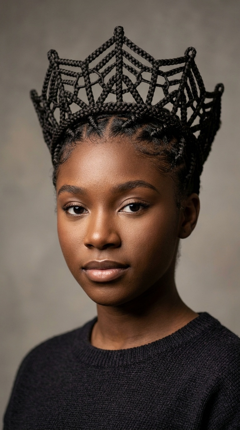 Spider-Web Patterned Crown