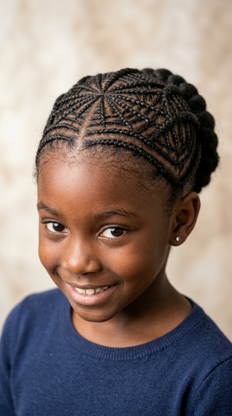 Spider-Web Patterned Scalp Braids