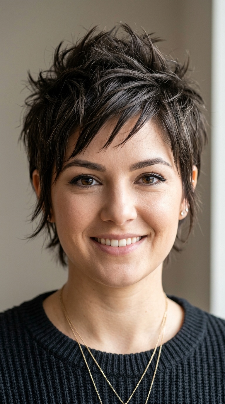 Spiky Pixie with Heightened Crown