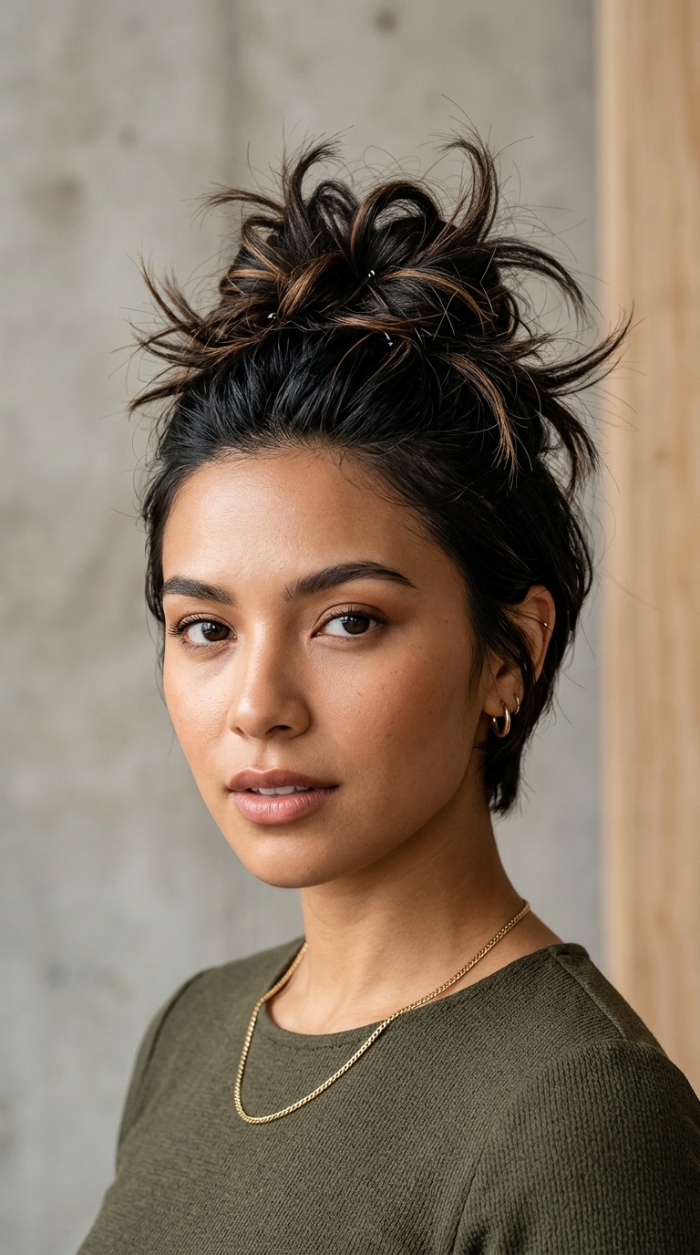 Spiky Textured Bun