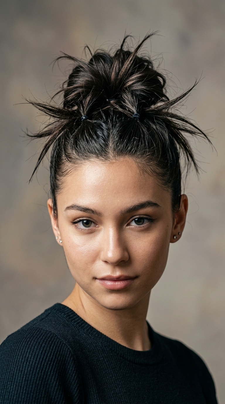 Spiky Y2K Bun