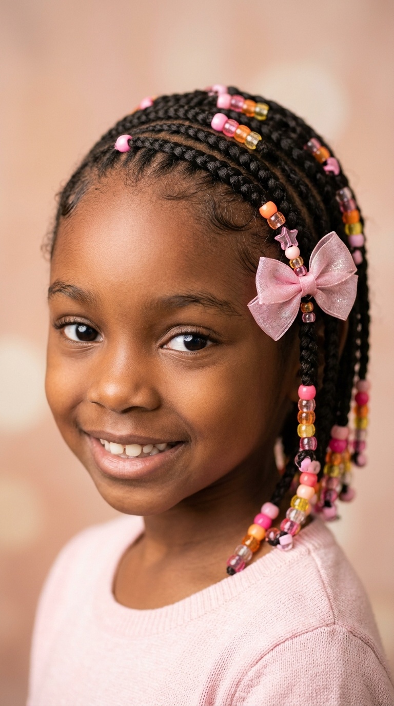 Spiral Braids with Ombre Beads and Organza Bows