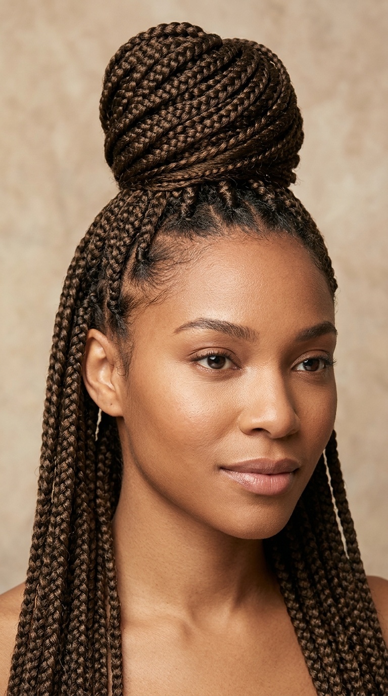 Spiral Wrapped Top Knot