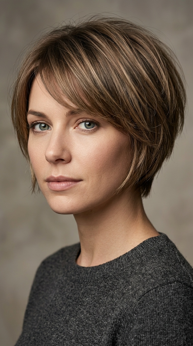 Stacked Bob with Graduated Layers