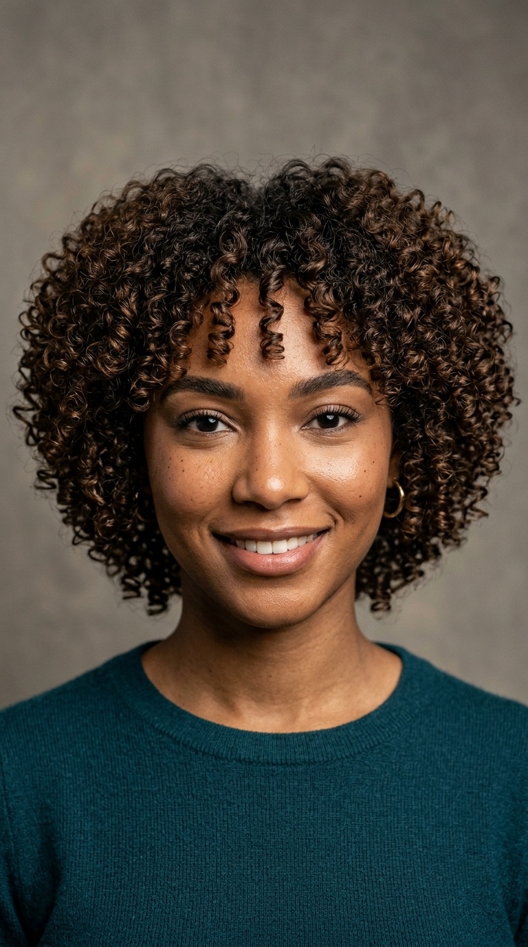 Stacked Curly Bob