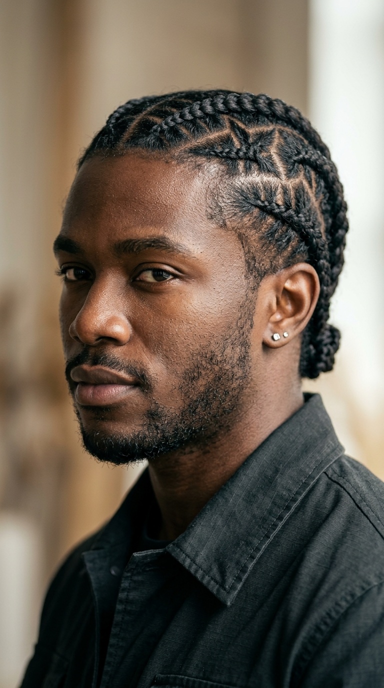 Star-Pattern Crown Braids