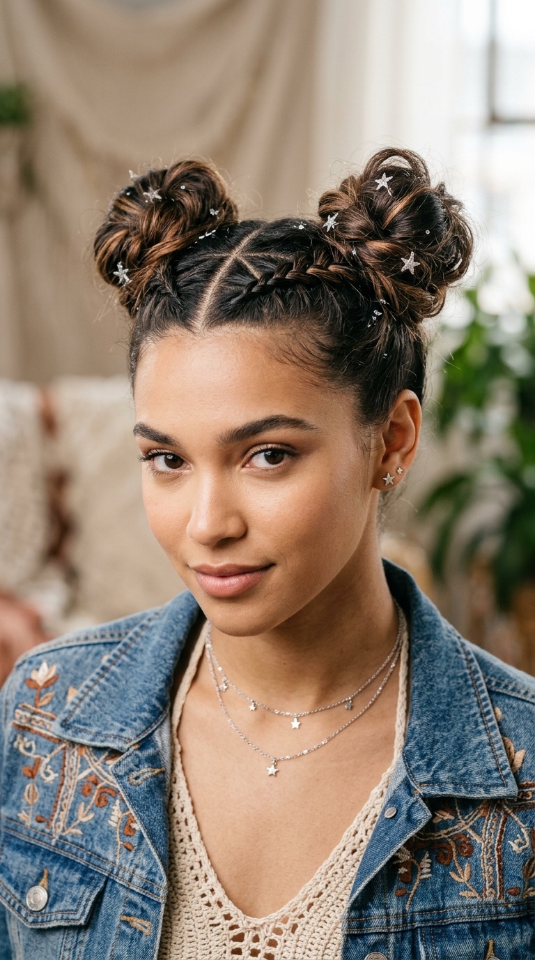 Star-Sectioned Space Buns