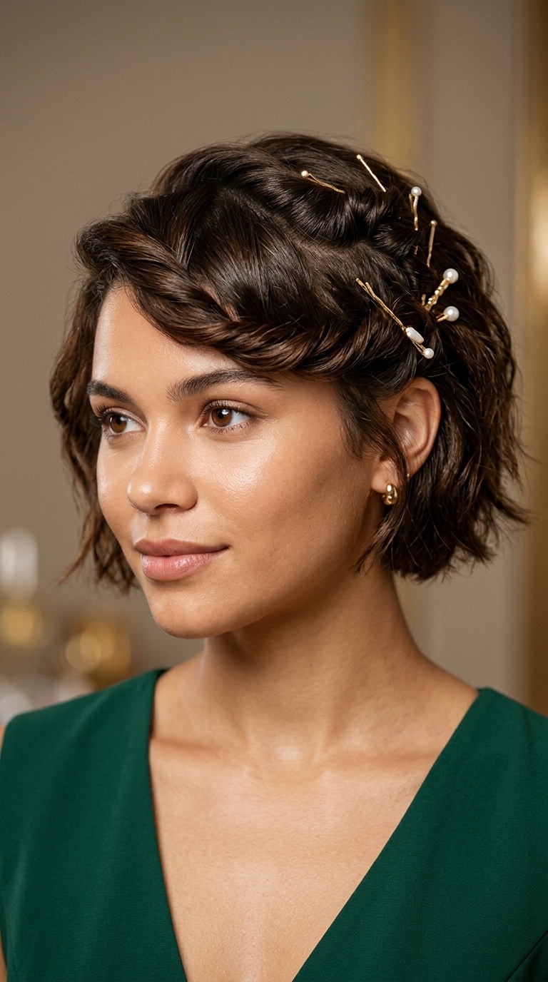 Starburst Pin Back with Twisted Fringe