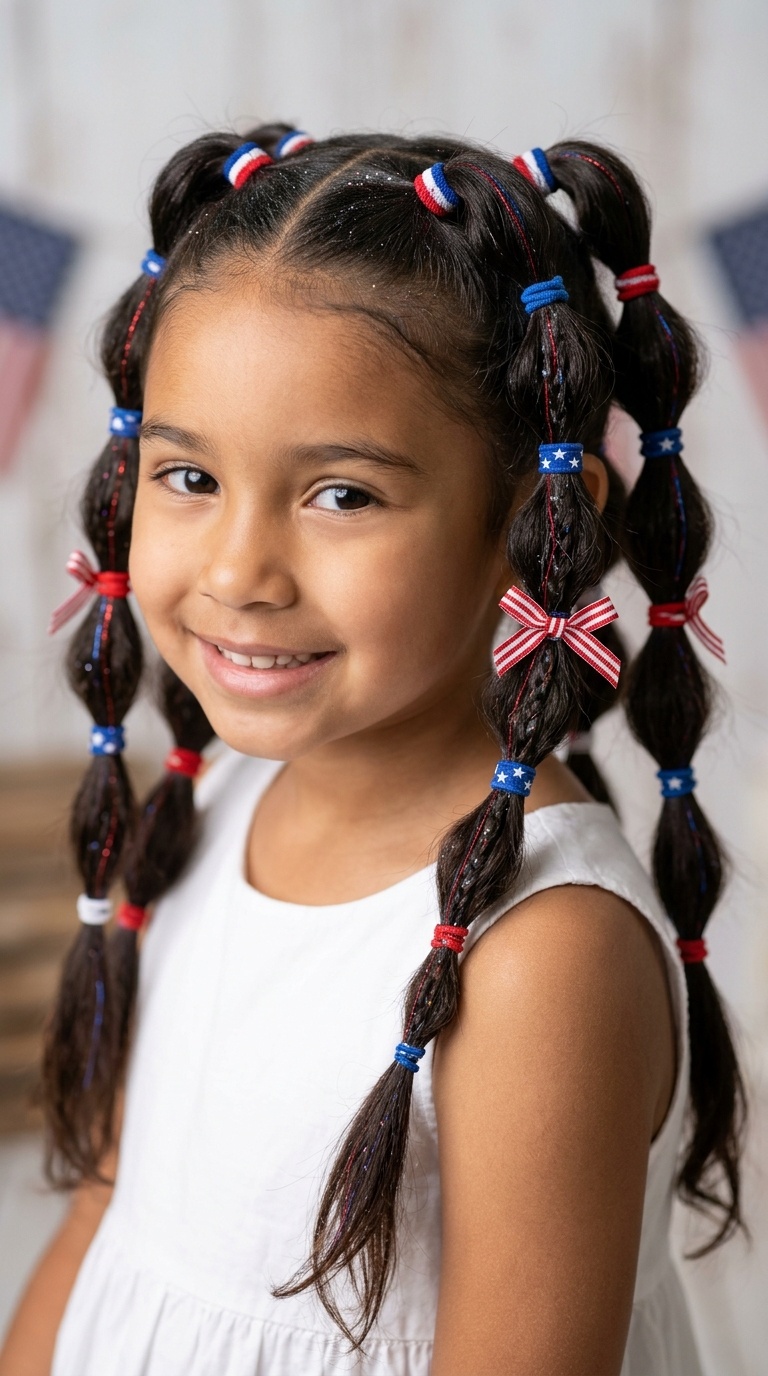 Stars and Stripes Bubble Braids