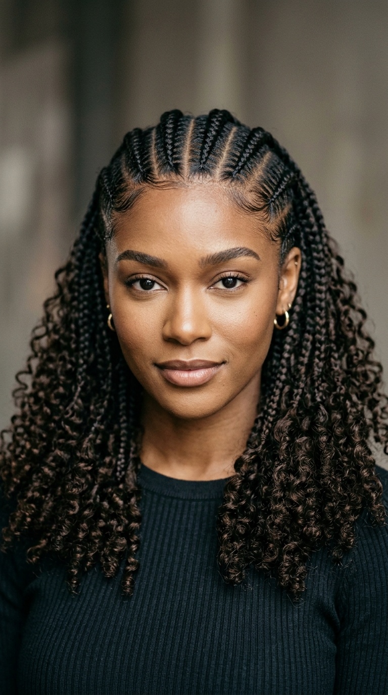 Stitch Braids with Curly Ends