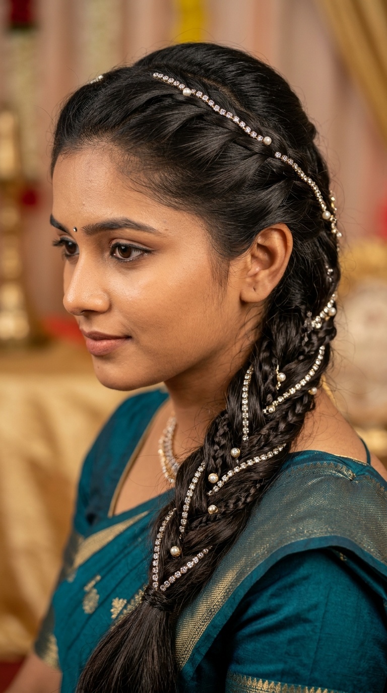 Stone-Studded Multi-Strand Braid