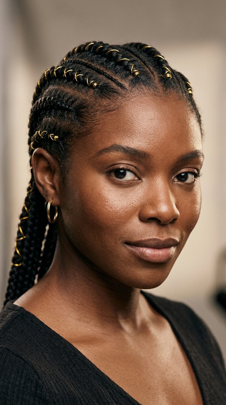 Straight Backs with Gold Wire Wrap