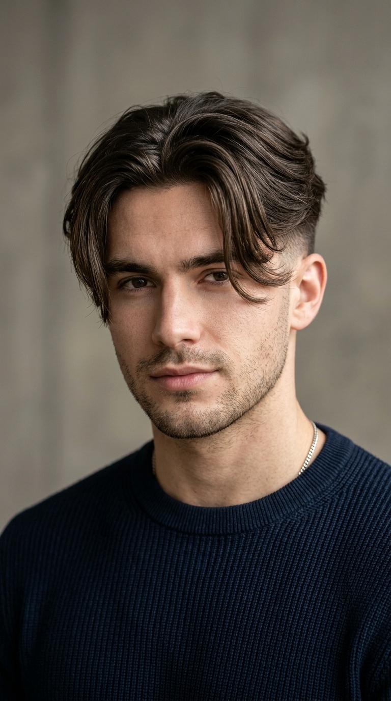 Subtle Undercut with Long Curtains
