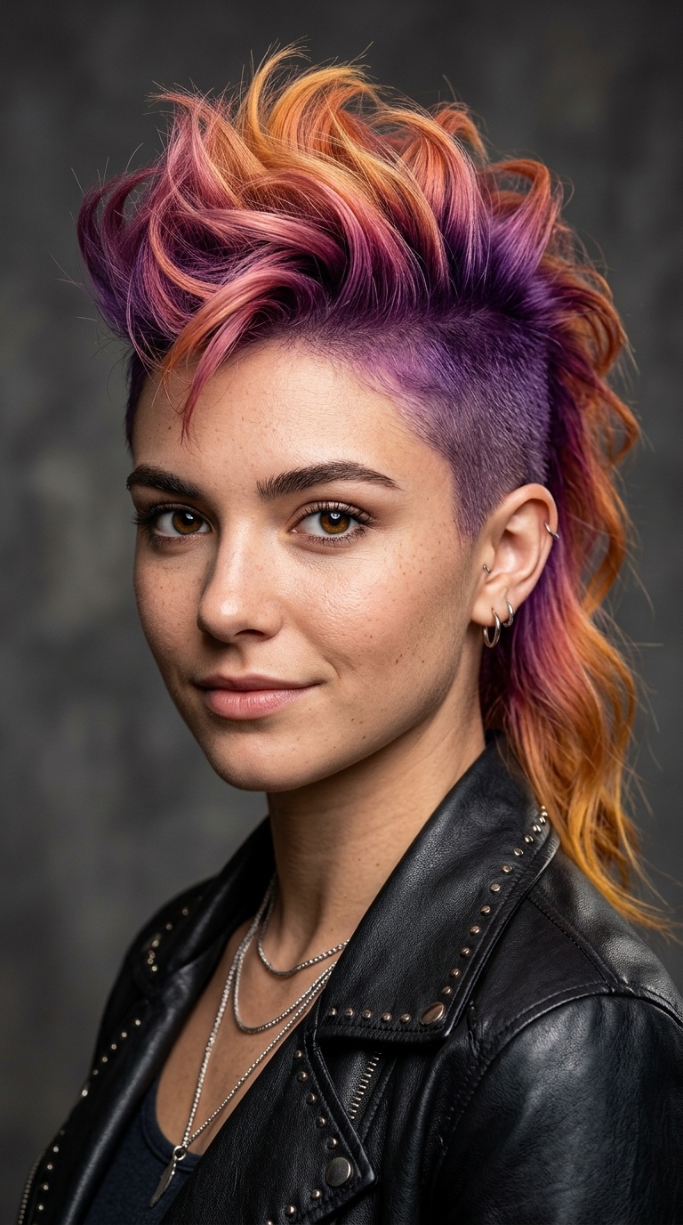 Sunset Gradient Faux Hawk