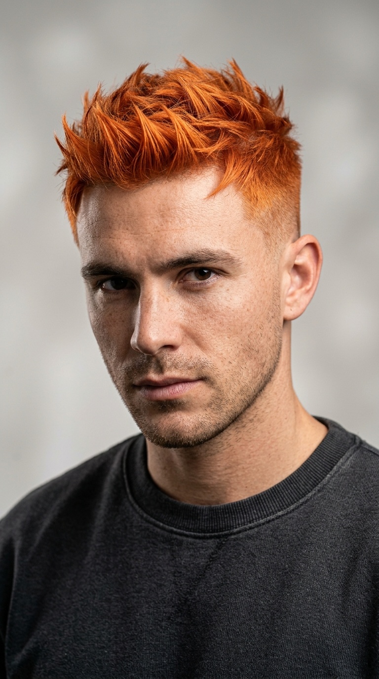 Sunset Orange Spiky Textured Crop