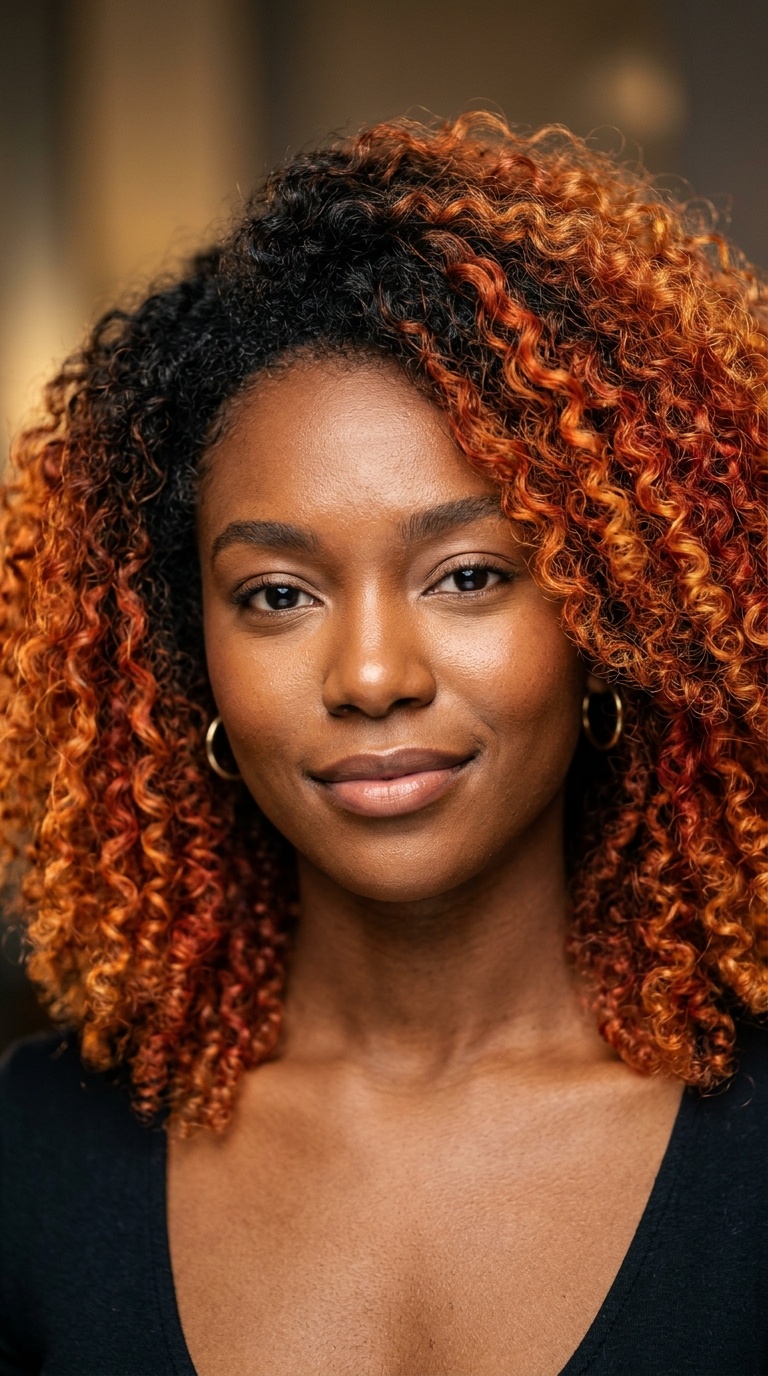 Sunset Red Ombre Balayage