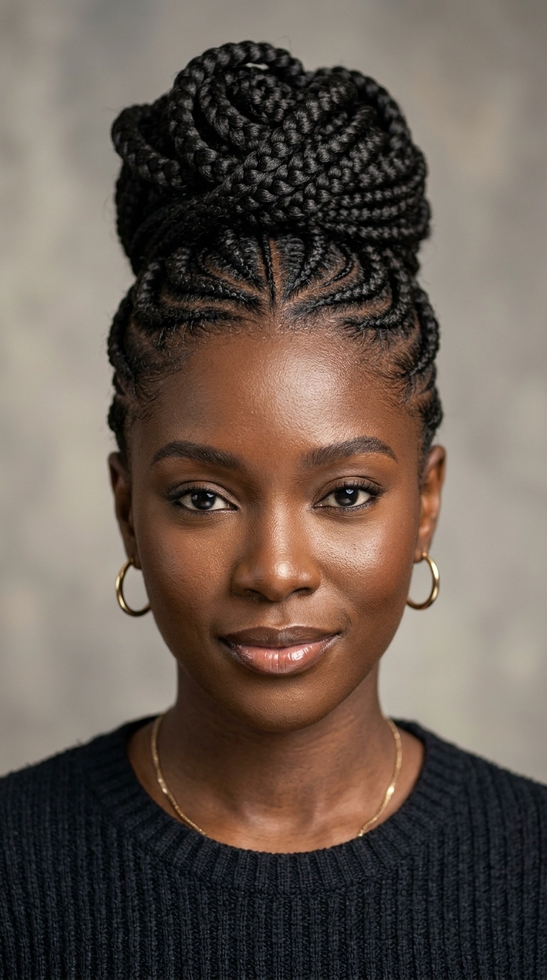 Swirl Crown Cornrows