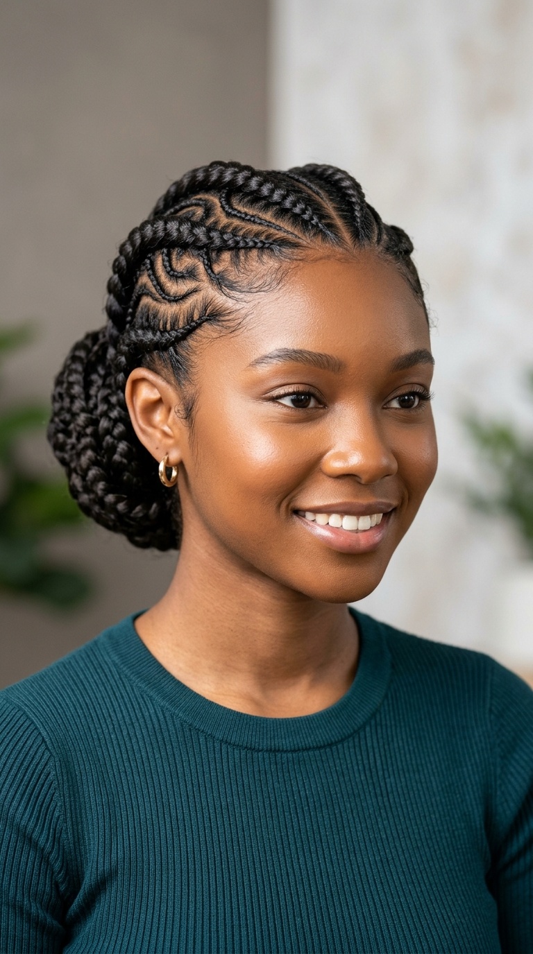 Swirl Patterned Goddess Braids