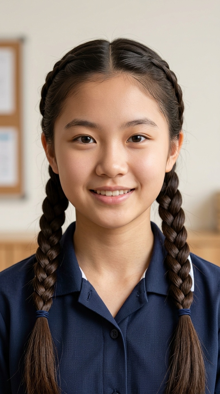 Symmetrical Pigtail Braids