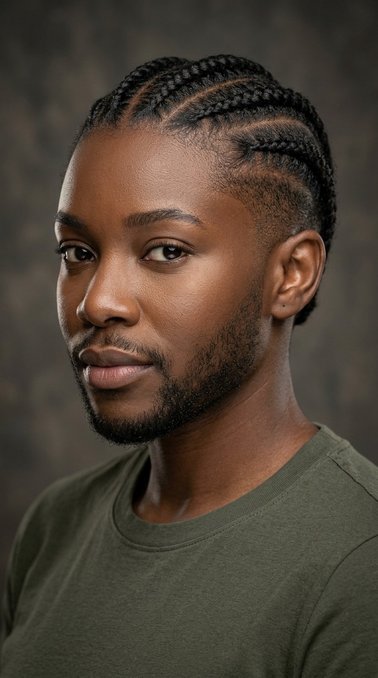 Taper Fade with Cornrows
