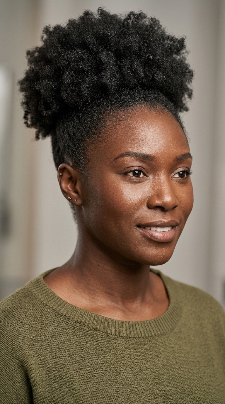 Tapered Afro Puff
