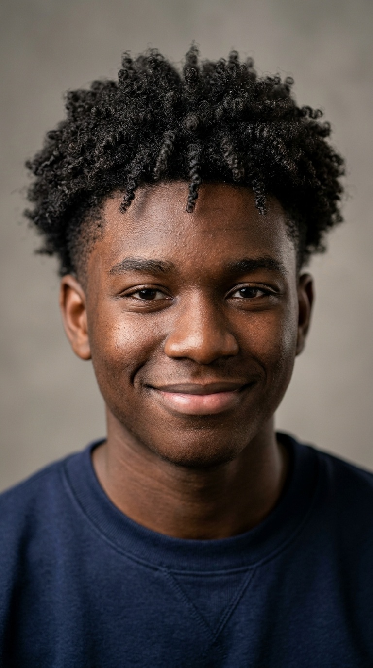 Tapered Afro with Defined Coils