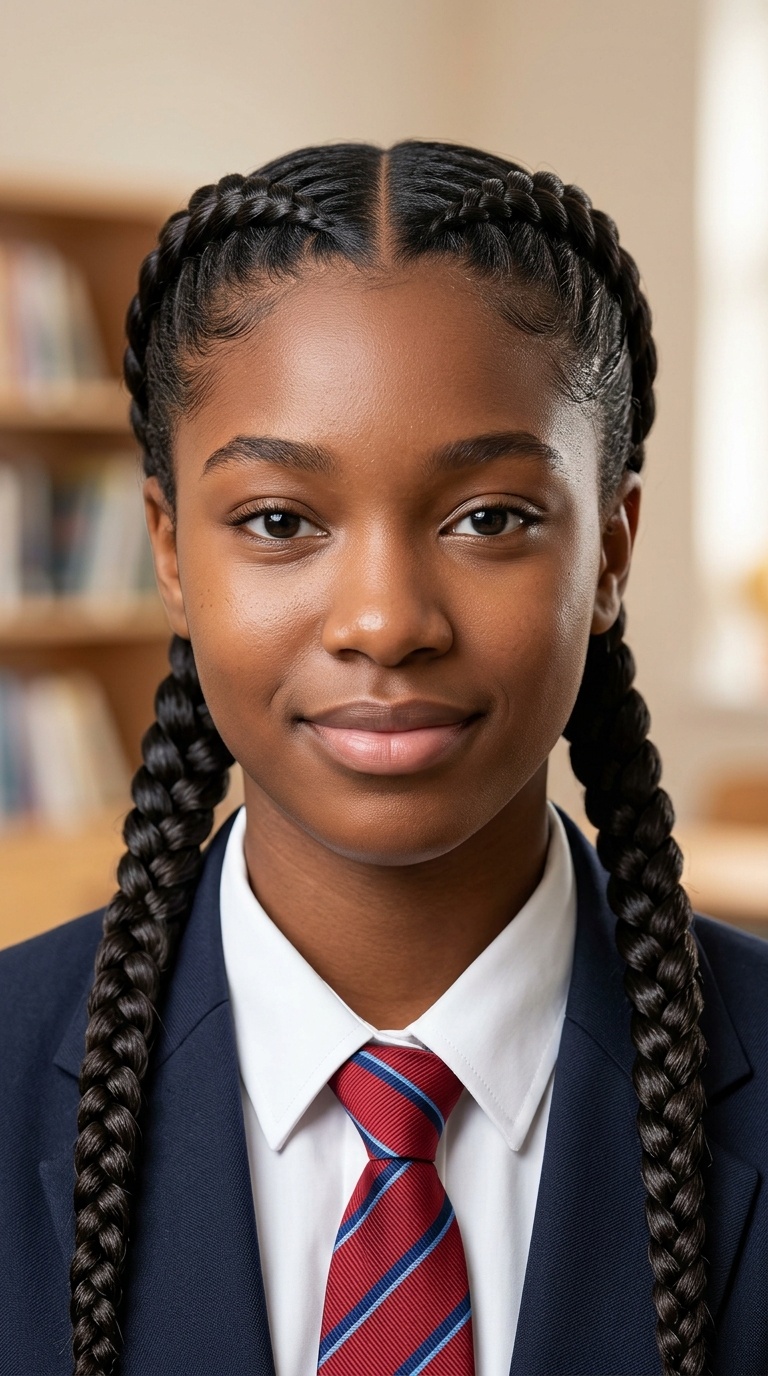 Tapered Dutch Plaits