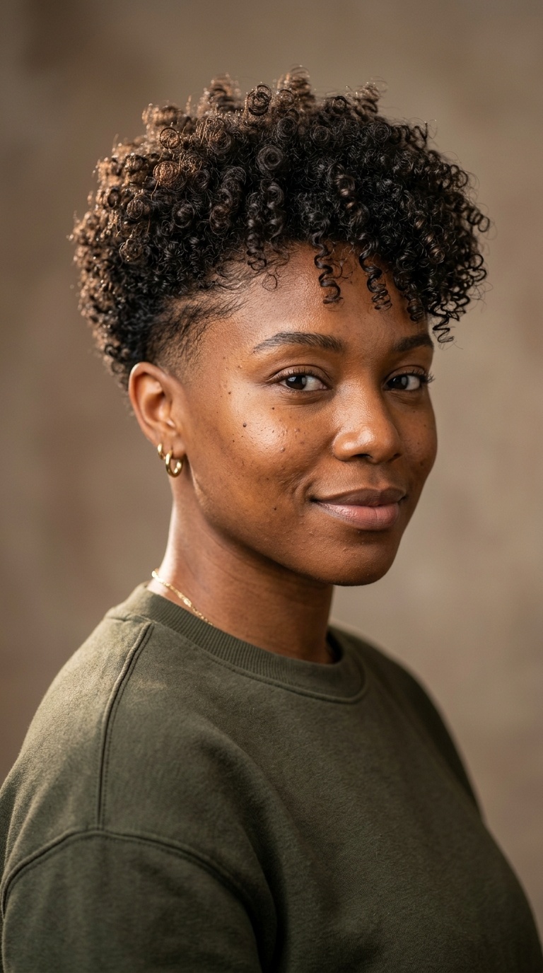 Tapered Fade with Curls