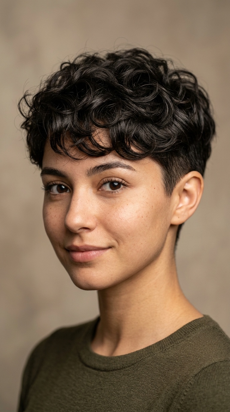 Tapered Pixie with Wavy Top