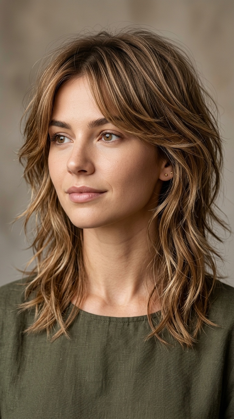 Tapered Shoulder-Length Shag