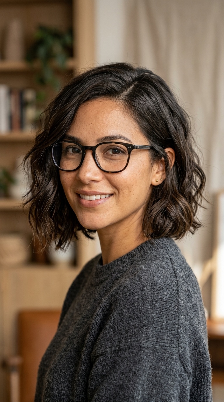 Textured Bob with Side Part