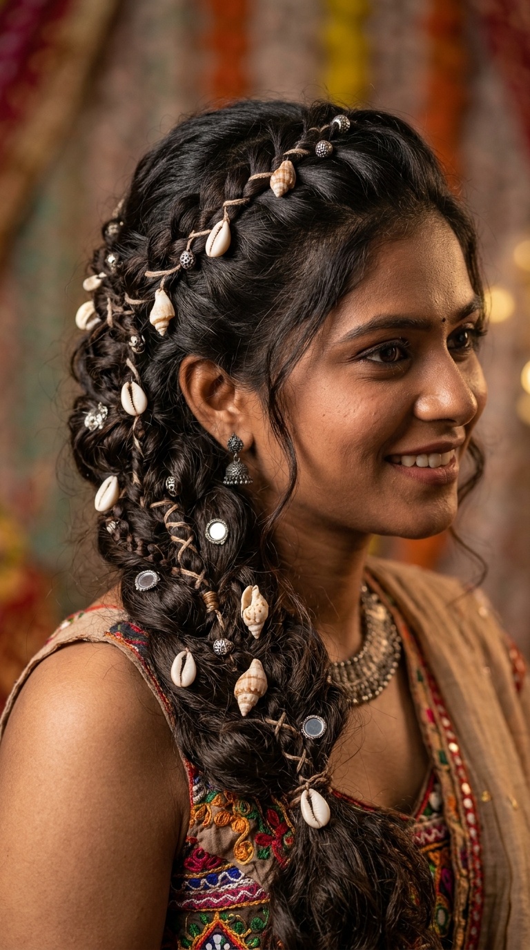 Textured Boho Braid with Shells