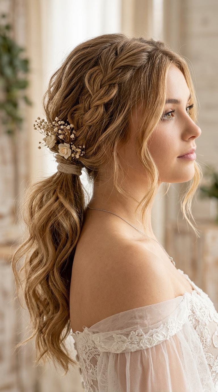Textured Boho Low Pony