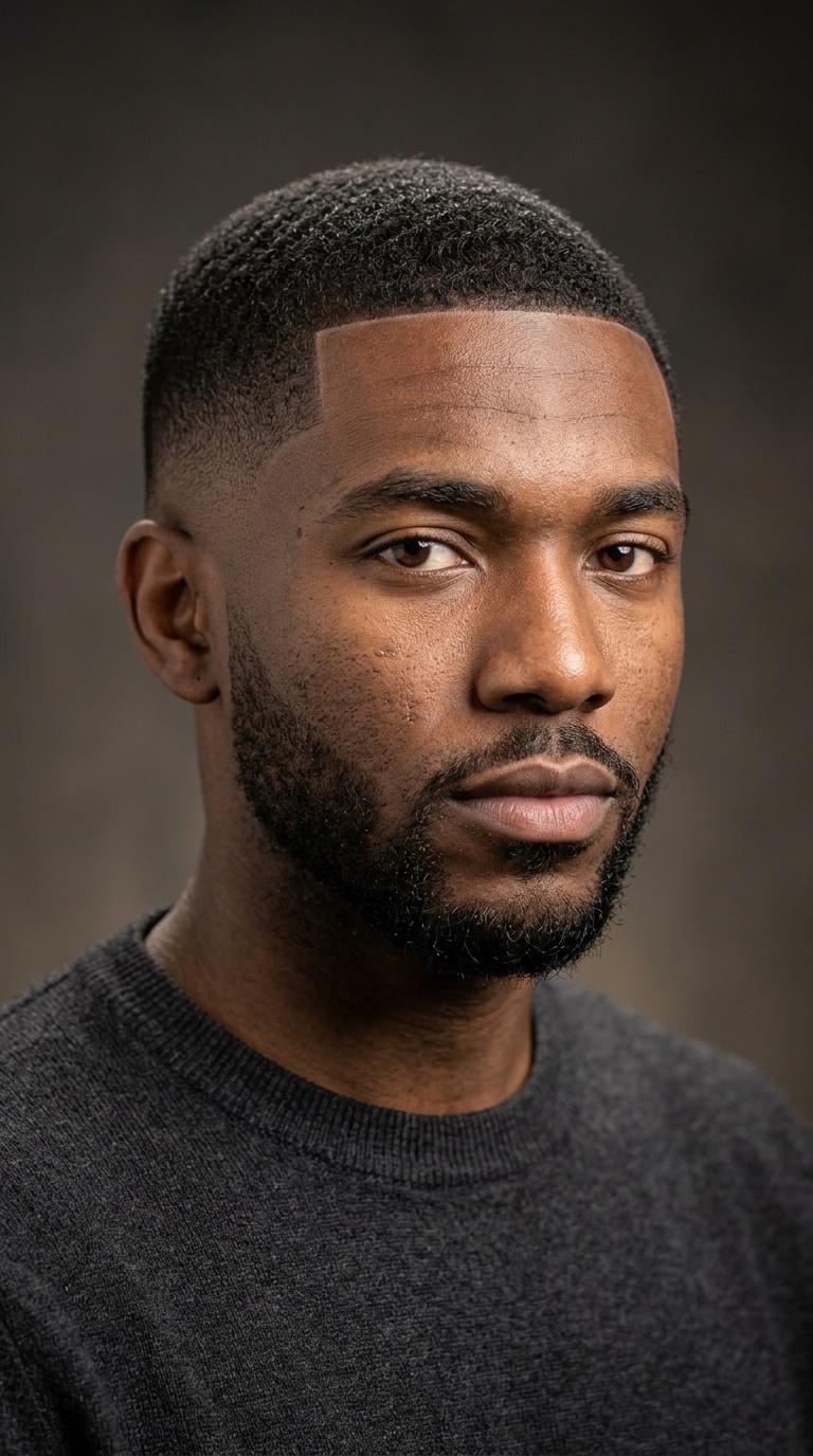 Textured Buzz Cut with Temple Taper