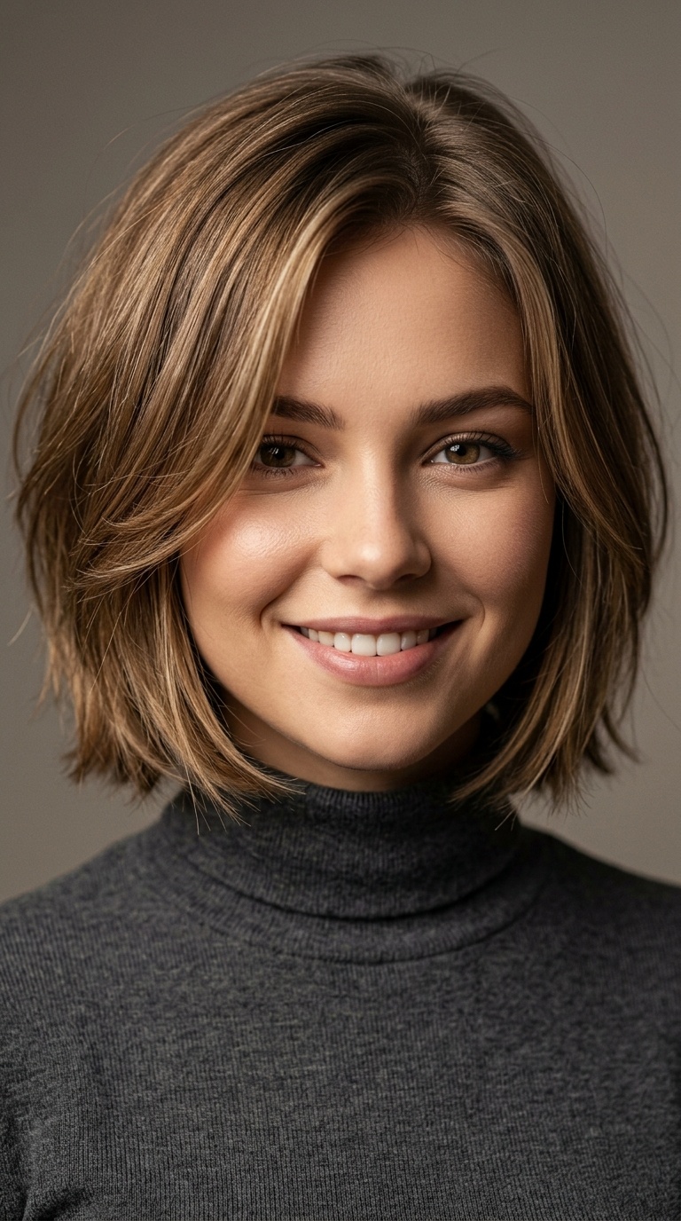 Textured Chin-Length Bob
