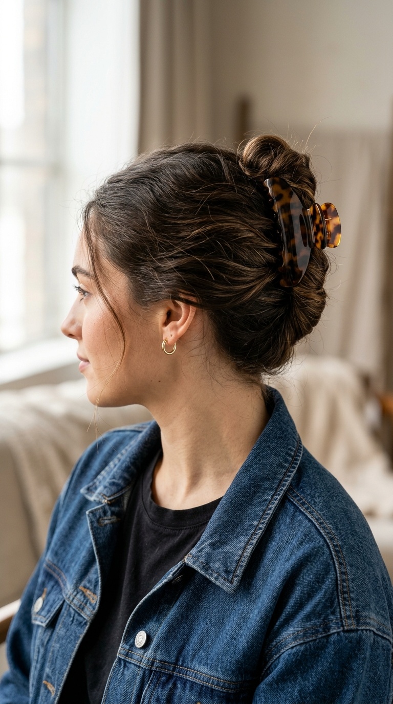 Textured Claw Clip Twist