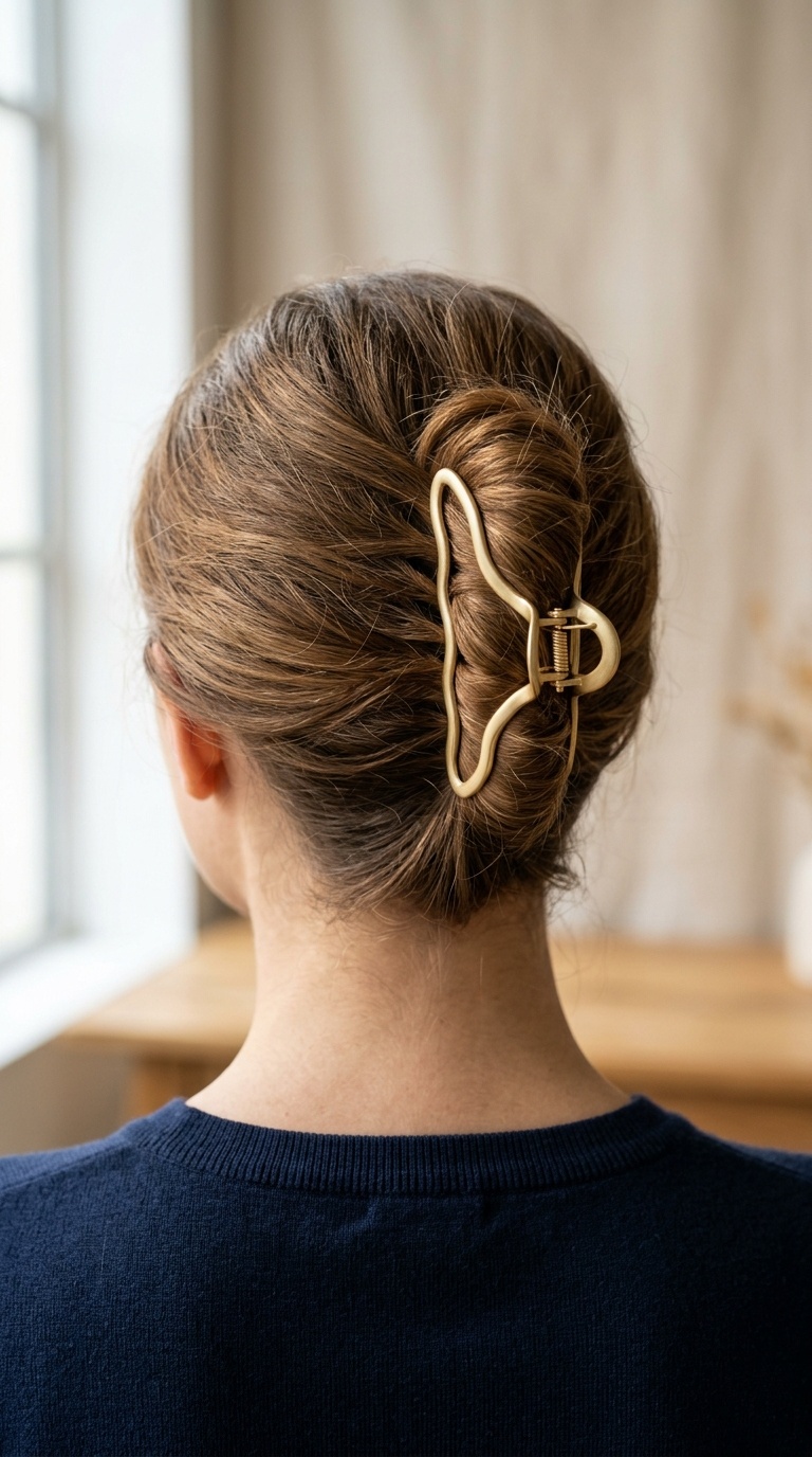 Textured French Twist (Claw Clip)