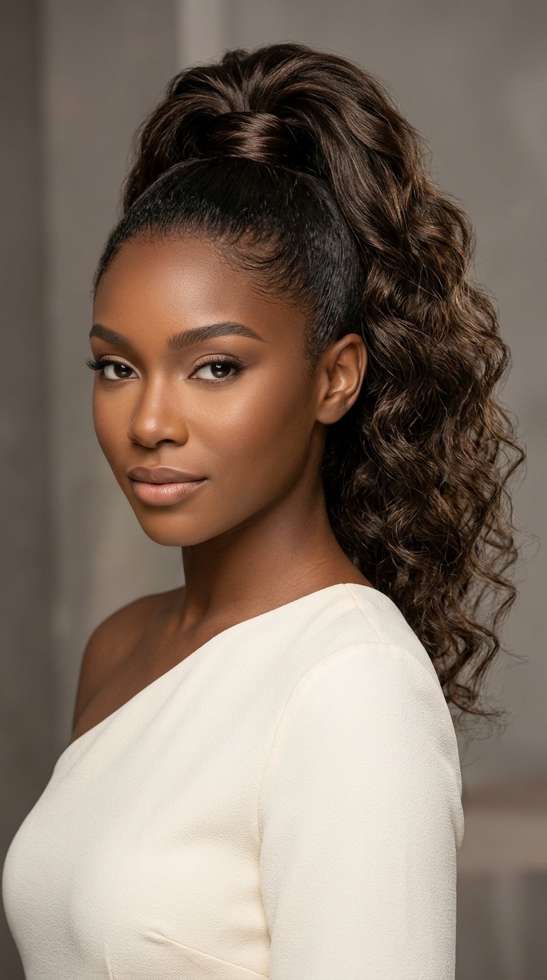 Textured High Ponytail